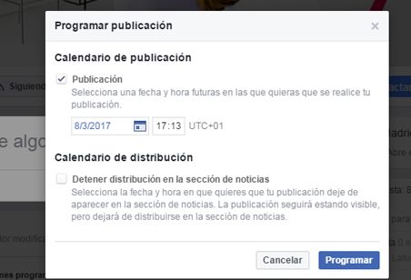 Ejemplo de programar en facebook